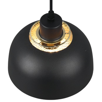 Závesné svietidlo PUNCH 5 čierny kov/zlatá 4