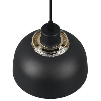 Závesné svietidlo PUNCH 5 čierny kov/zlatá 5