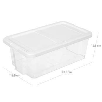 Sada boxov PURPOSE biela/priehľadná, 12 ks 6