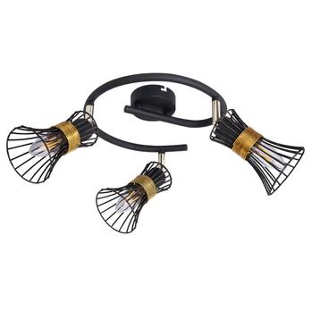 Stropné svietidlo PURRA 4 čierna/zlatá 2