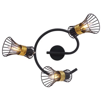 Stropné svietidlo PURRA 4 čierna/zlatá 3