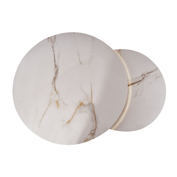 Konferenčný stolík PURTOFANU biely mramor/zlatá 1