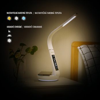 Stolní lampa QI biela 4