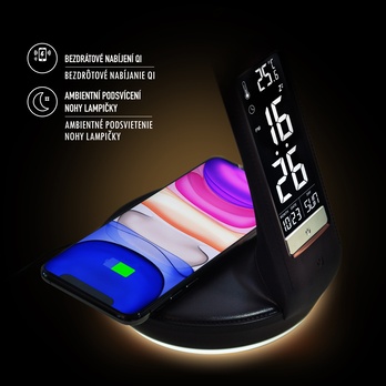 Stolní lampa QI čierna 10