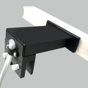 Kúpeľňové nástenné LED svietidlo  QTEC 2 čierna, šírka 20 cm 2