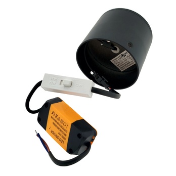 Stropné svietidlo QTEC čierna, priemer 8 cm 5
