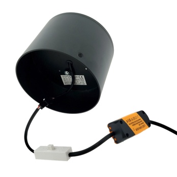 Stropné svietidlo QTEC čierna, priemer 12 cm 5