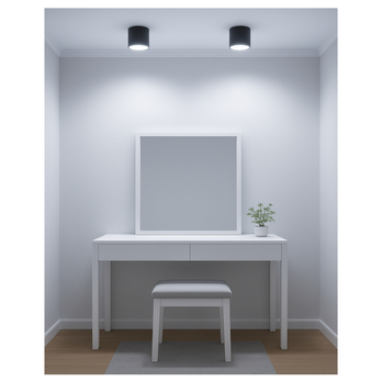 Stropné svietidlo QTEC čierna, priemer 12 cm 7
