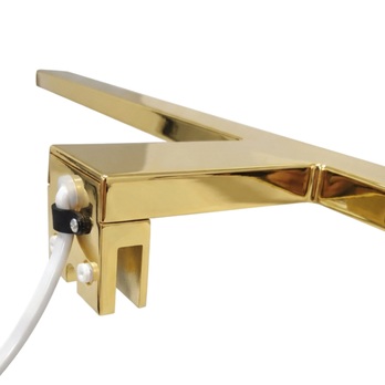 Kúpeľňové nástenné LED svietidlo QTEC zlatá lesklá, šírka 30 cm 2