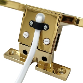 Kúpeľňové nástenné LED svietidlo QTEC zlatá lesklá, šírka 30 cm 3