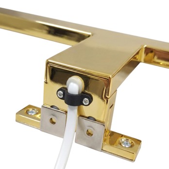 Kúpeľňové nástenné LED svietidlo QTEC zlatá lesklá, šírka 30 cm 4