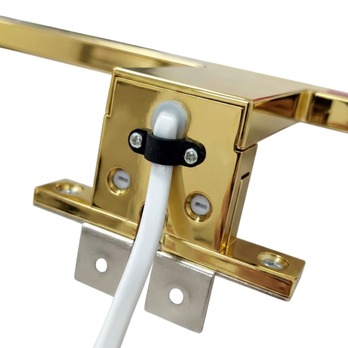 Kúpeľňové nástenné LED svietidlo QTEC zlatá lesklá, šírka 30 cm 5