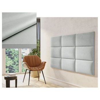 Čalúnený panel QUADRA II svetlosivá 1