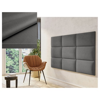 Čalúnený panel QUADRA II tmavosivá 1