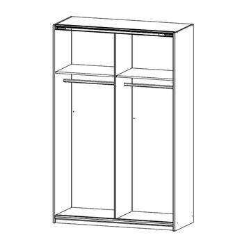 Šatníková skriňa QUADRA biela 2