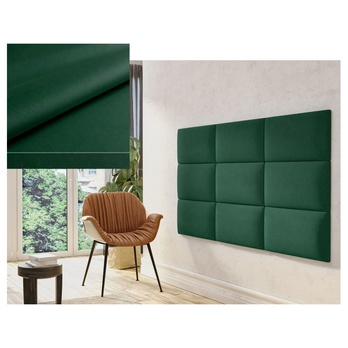 Čalúnený panel QUADRA tmavozelená 1