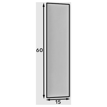 Čalúnený panel QUADRATTA VII sivá, 60x15 cm 2