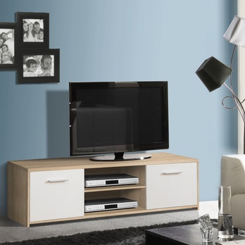 TV stolík QUADRO 13 dub sonoma/biela 1