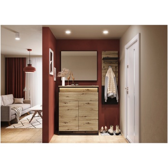 Komoda QUANT QG-02 dub artisan/čierna 1