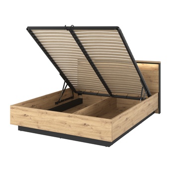 Posteľ QUANT QS-02 dub artisan/čierna, 180x200 cm 3