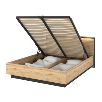 Posteľ QUANT QS-02 dub artisan/čierna, 180x200 cm 4