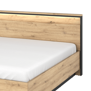 Posteľ QUANT QS-02 dub artisan/čierna, 180x200 cm 2