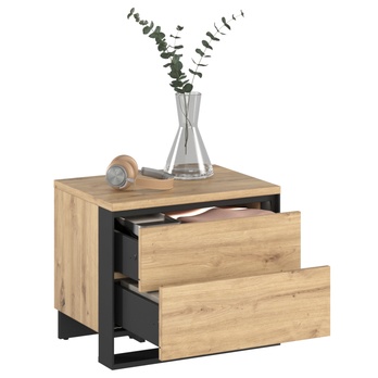 Nočný stolík QUANT QS-03 dub artisan/čierna 3