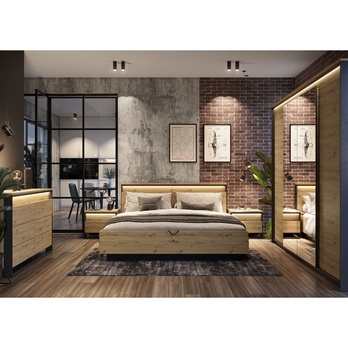 Nočný stolík QUANT QS-03 dub artisan/čierna 4