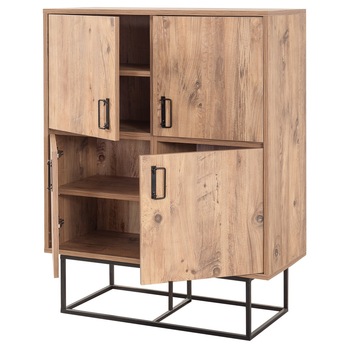 Komoda QUANTUM atlantická borovica/čierna, šírka 93 cm 2