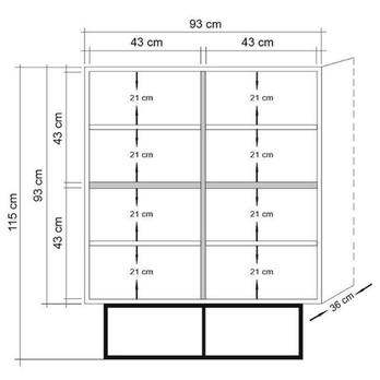 Komoda QUANTUM atlantická borovica/čierna, šírka 93 cm 4