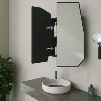 Zrkadlová skrinka QUARTZ čierna 2