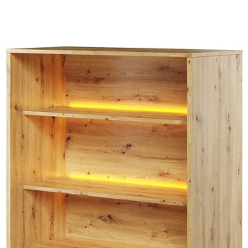 Regál QUBIC 06 dub artisan/čierna 4