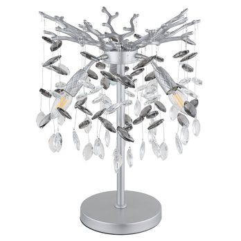 Stolná lampa QUEENA strieborná 2