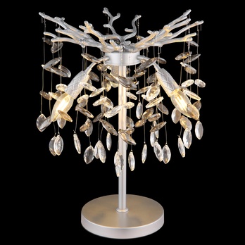 Stolná lampa QUEENA strieborná 4