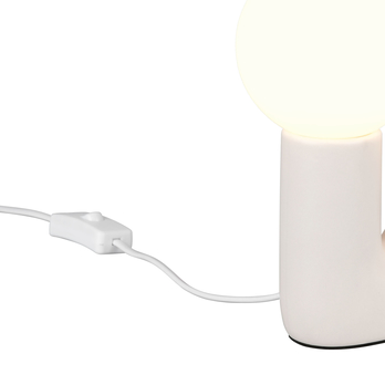Stolná lampa QUINN biela/svetlosivá 1