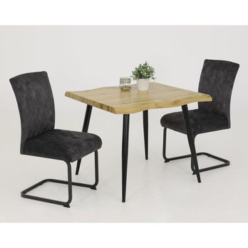 Jedálenská stolička RACHEL I S vintage antracitová, sada 2 ks 1