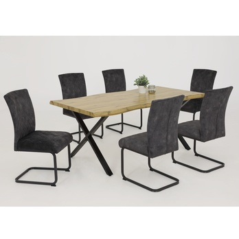 Jedálenská stolička RACHEL I S vintage antracitová, sada 4 ks 1