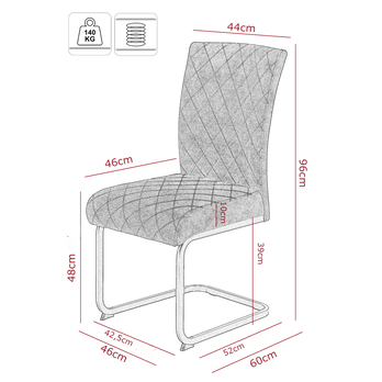 Jedálenská stolička RACHEL I S vintage antracitová, sada 4 ks 7
