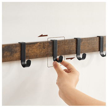 Nástenný vešiak RACK hnedá/čierna 3