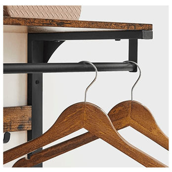 Nástenný vešiak RACK hnedá/čierna 4