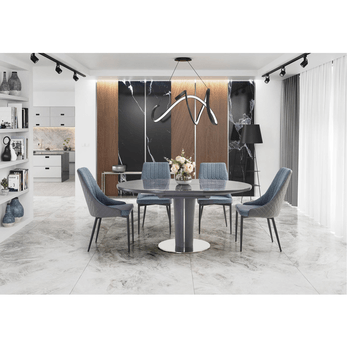 Jedálenský stôl RACORDU sivý mramor/sivá 1