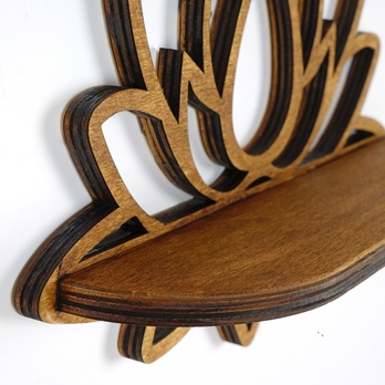 Nástenná polica RAF orech 4