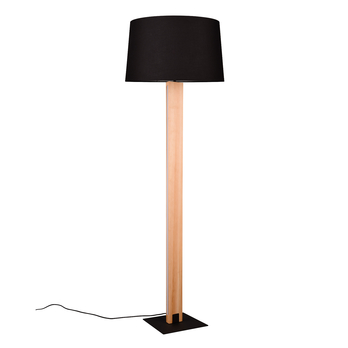 Stojacia lampa RAHUL čierna/hnedá 2