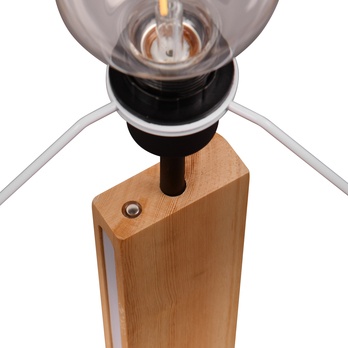 Stojacia lampa RAHUL čierna/hnedá 3