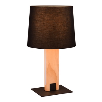 Stolná lampa RAHUL čierna/hnedá 1
