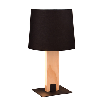 Stolná lampa RAHUL čierna/hnedá 2