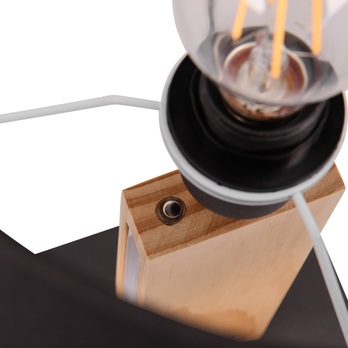 Stolná lampa RAHUL čierna/hnedá 3