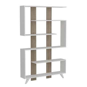 Regál RAIN biela/orech 2