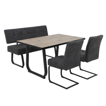 Jedálenský stôl RALNA dub viking/antracitová 2