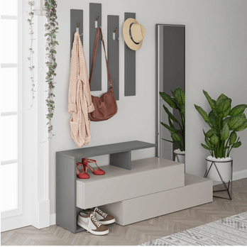 Predsieňová zostava RAMDA mocca/antracitová 1